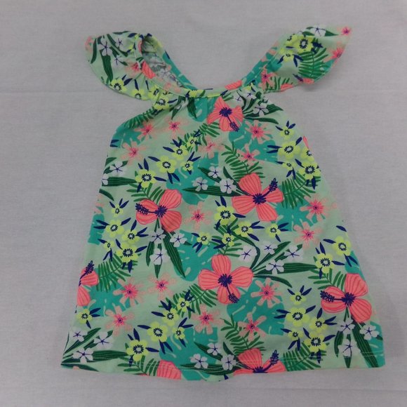Cat & Jack Girls Cold Shoulder Floral Top 4T NWT